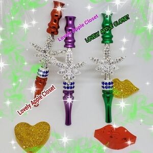 Bling Blunt Holder - Silver Leaf